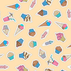 Vector festive seamless pattern.
