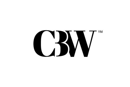 CBW Logo Branding Letter. Vector graphic design. Useful as app icon, alphabet combination, clip-art, and etc.