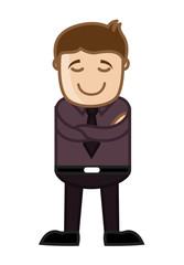 Funny stupid Face Cartoon Employee businessman