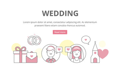 Wedding vector illustration for web