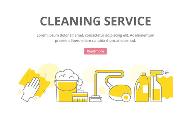 Cleaning service vector illustration for web