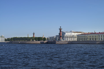 Вид на стрелку Васильевского острова. Санкт-Петербург
