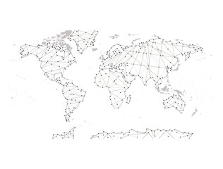 map political abstract of the world