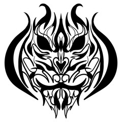 The stylized image of a tiger head Vector