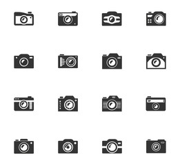 photo camera icon set