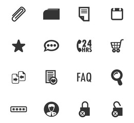 E-commerce interface icons set