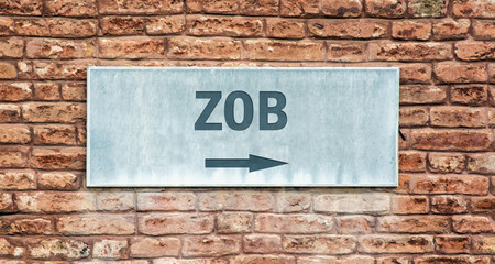 Fototapeta na wymiar Schild 225 - ZOB