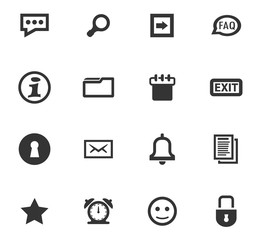 Forum interface icons set