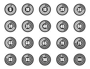 Loader timer icons set