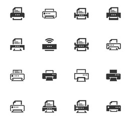 Print icons set