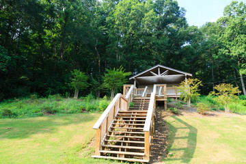 Wood Steps to Pavilion