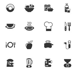 food and kitchen icon set