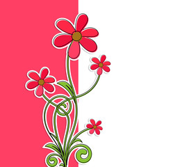 Decorative Flowers Greeting