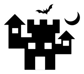Haunted House Vector Shape silhouette 