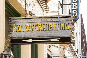 Obraz premium Schild 279 - Autovermietung
