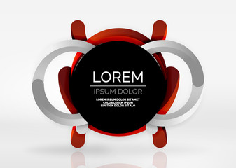 Modern 3d ring vector abstract background