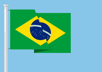 Brazil flag with copyspace