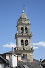 Fototapeta na wymiar Basilica Church Tower, Ponferrada