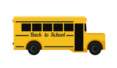 School bus flat illustration