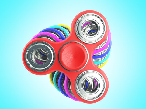 Hand Spiners 3d render on green background