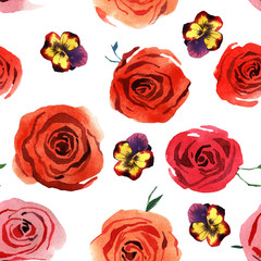 watercolor rose flower