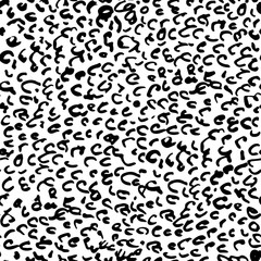Hand drawn monochrome black and white seamless abstract pattern. Ink sketch texture and background.