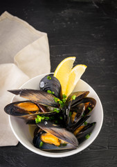 Seafood - steamed mussels
