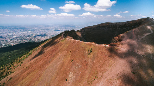 Vesuvius volcano from the air