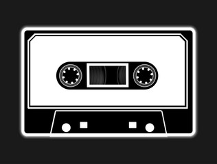 Audio cassette tape vector illustration