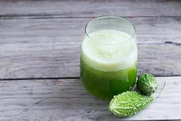 Herbal juice of green momodica , Balsam apple, Balsam pear, Bitter cucumber , Bitter gourd