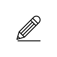 drawing pencil line black icon