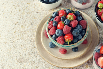 Salad of fresh forest berries
