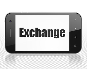 Banking concept: Smartphone with Exchange on display