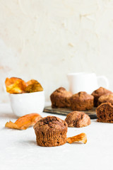 Bagels with fig and banana on curd cheese