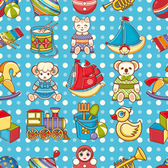 Child toy seamless pattern. Design element