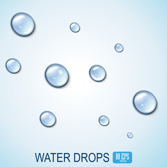 Realistic transparent Water drops