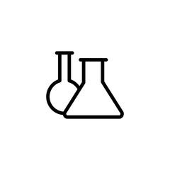erlenmeyer, flask line black icon