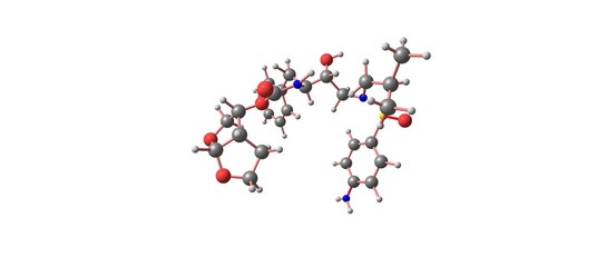 darunavir molecular structure isolated on white