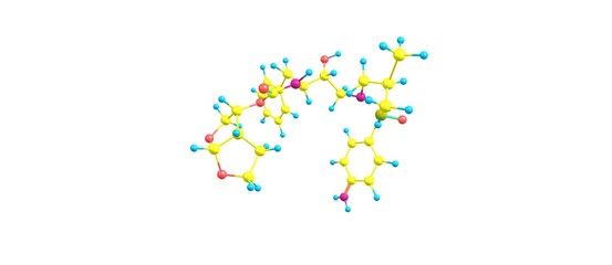 darunavir molecular structure isolated on white