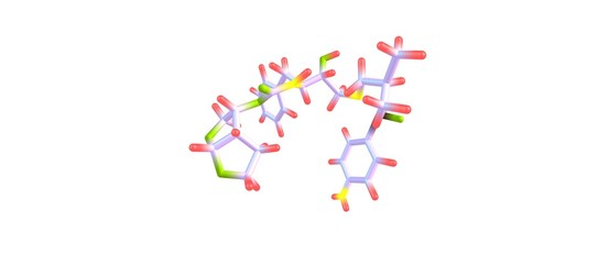 darunavir molecular structure isolated on white