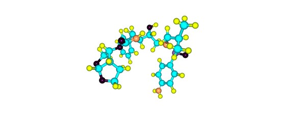 darunavir molecular structure isolated on white