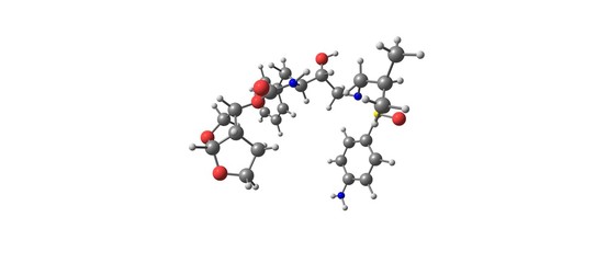 darunavir molecular structure isolated on white