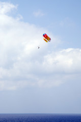 trip on the parasail over the sea