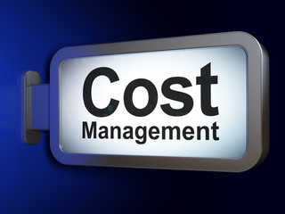 Business concept: Cost Management on billboard background