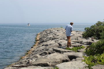 Obraz premium Rock pier with colin