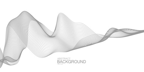 3D abstract digital wave