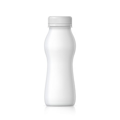 Realistic plastic bottle for yogurt