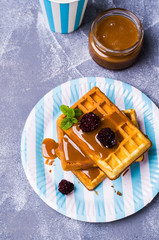 Traditional Belgian waffles