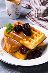 Traditional Belgian waffles