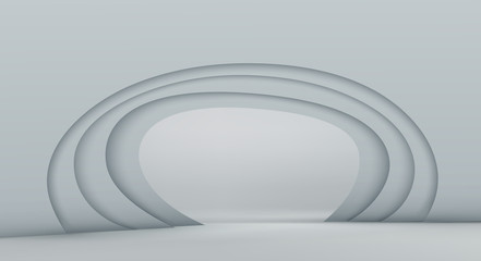 Obraz premium 3D abstract background with white paper cut shapes. Vector design layout for business presentations, flyers, posters.